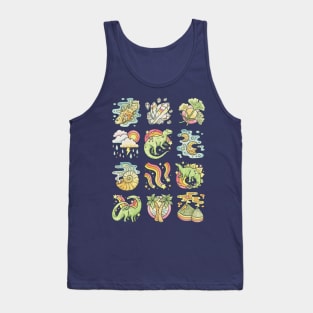 Prehistoric Pattern: Jurassic | Dinosaur Natural History Art Tank Top